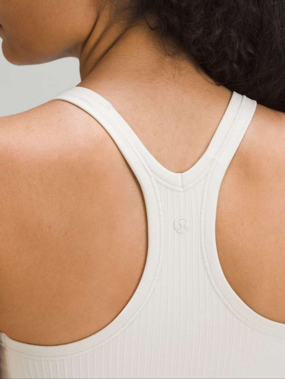 Lululemon Ebb to Street Tank Top *Light Support, B/C Cup off white pale Gray 6